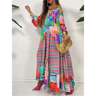 Mags - Lockeres Boho-Maxikleid mit Blumendruck