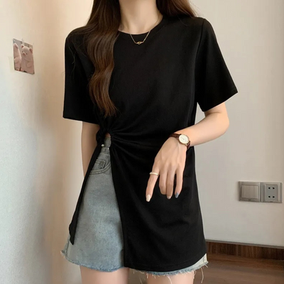 Ceina - Schickes Damen Asymmetrisches Shirt Einzigartiger Stil